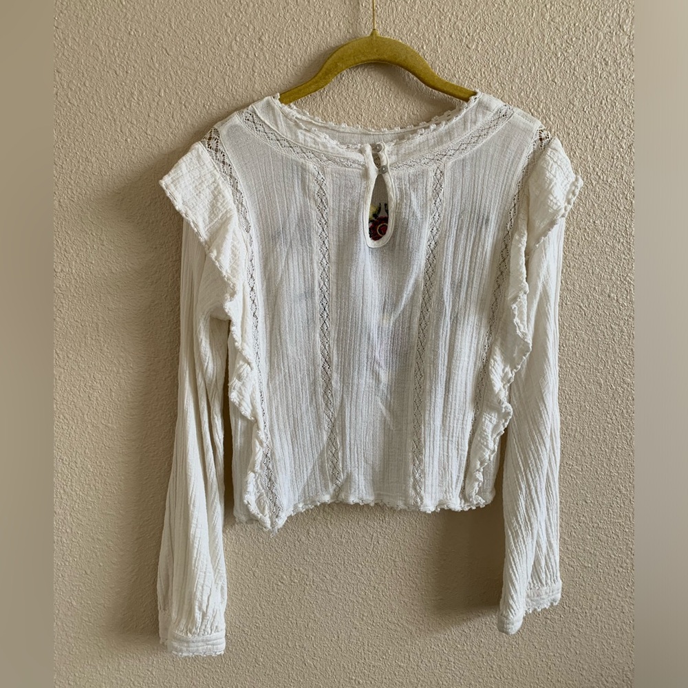 Free People floral Cottagecore embroidered boho top🌴 - Picture 2 of 7